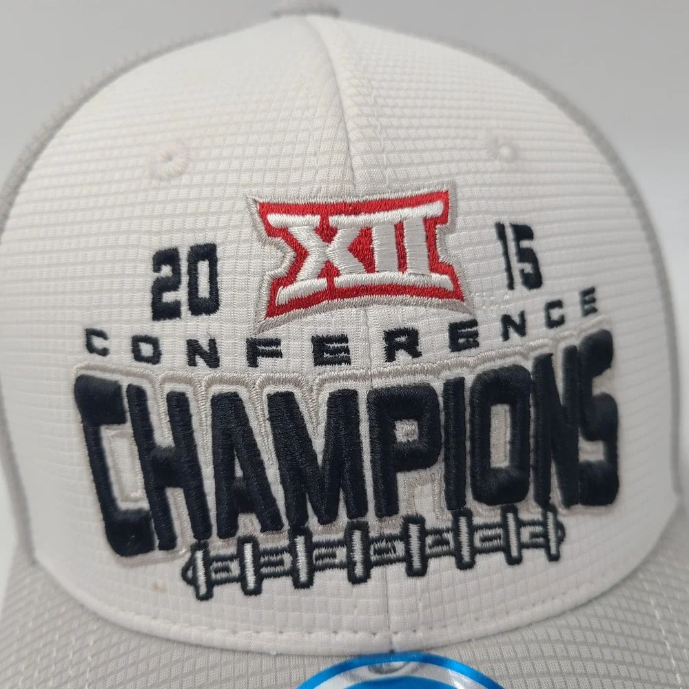Oklahoma Sooners Hat Adjustable Top of the World Gray NCAA 2015 Big 12 Champions